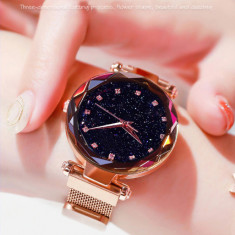 Ceas de dama Magnet Starry Sky Quartz Wristwatch Gold , MyStyle Pro