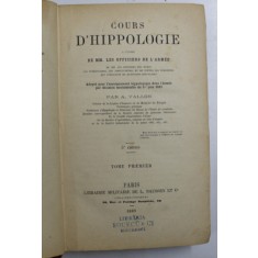 COURS D &#039;HIPPOLOGIE A L &#039;USAGE DE MM. LES OFFICIERS DE L &#039;ARMEE par A. VALLON , 1889