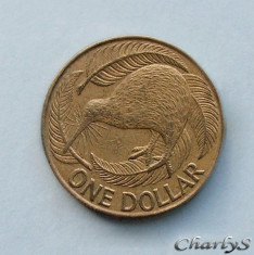 NOUA ZEELANDA - 1 Dollar 1990 foto
