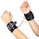 Secretplay 100% Fetish-Manșete Bondage Negre, Colecția Bdsm-Metal