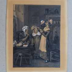 "Scene in the Post Office" tehnica mixta 1837