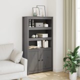 VidaXL Dulap &icirc;nalt, gri, 80x35x154 cm, lemn masiv de pin