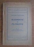 Alexandru Tilman Timon - Elemente de filosofie 1947 dedicatie