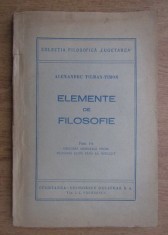 Alexandru Tilman Timon - Elemente de filosofie 1947 dedicatie