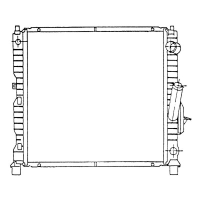 Radiator apa racire motor, RENAULT TWINGO, 04.1993-10.1996 motor 1.2 benzina; cv manuala/ automata, aluminiu/ plastic brazat, 430x388x26 mm, foto