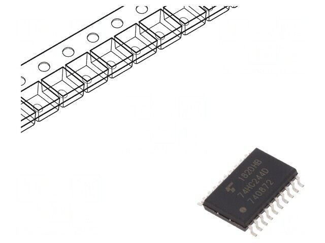 Buffer digital non-inversor IC, declanșator linie Ch: 8 SMD - Componentă electronică avansată