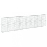 Cumpara ieftin Cos gabion cu capac, argintiu, 800x50x200 cm, fier galvanizat
