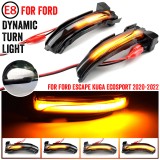 Set 2 Lampi Semnalizare dinamica secventiala progresiva fumurie oglinda GizMondo&reg; compatibil cu Ford Kuga Escape 2019 2020 2021 2022