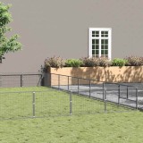 vidaXL Padoc pentru c&acirc;ini, argintiu, 80 m&sup2;, oțel 3082192