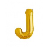 Balon Folie Litera J Auriu - 40 cm