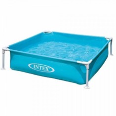 INTEX Piscina pentru copii cu cadru metalic (122x122x30 cm) foto