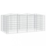 Cumpara ieftin Strat inaltat cu gabion arcuit, 200x100x100 cm, fier galvanizat