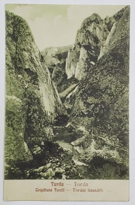 TURDA , CREPATURA TURZII , CARTE POSTALA ILUSTRATA , 1926 foto