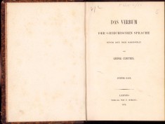 HST C845 Das Verbum der griechischen Sprache 1876 Georg Curtius volumul II foto