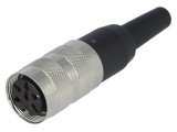 Conector M16 Mufă Mamă 6 PIN Lipire 5A 300V Drept