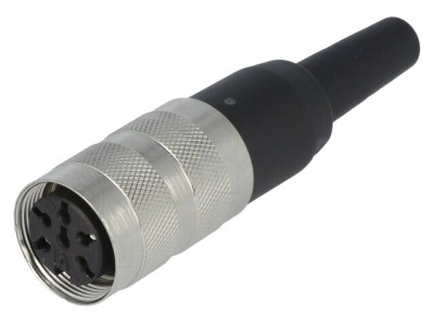 Conector M16 Mufă Mamă 6 PIN Lipire 5A 300V Drept foto