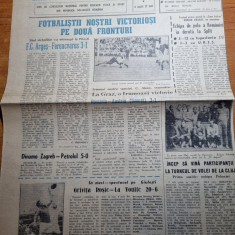 sportul popular 21 septembrie 1967-fc arges-ferncvsros 3-1,raliul romaniei,oina