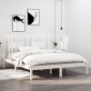Cadru pat, alb, 140x200 cm, lemn masiv de pin GartenMobel Dekor, vidaXL
