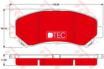 Set placute frana,frana disc NISSAN QASHQAI / QASHQAI +2 (J10, JJ10) (2007 - 2013) TRW GDB3467DTE foto