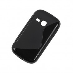 Husa Back Cover telefon Samsung Galaxy Young, Negru foto