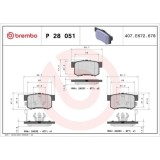 Placute frana Acura Rdx 01.12-05.18, Rdx 04.06-12.12; Honda Accord Ix Saloon (Cr) 09.12-, Accord 7 (Cl Cn) 01.03-09.12, Accord 8 (Cu) 04.08-, Accord, BREMBO