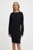 Armani Exchange rochie din amestec de lana culoarea negru, mini, mulată, 6DYA1J YME3Z