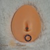 Piercing Buric Argint 925 Cristale Zirconia Mov SaraTremo, Tija Groasa, 25mm, Premium