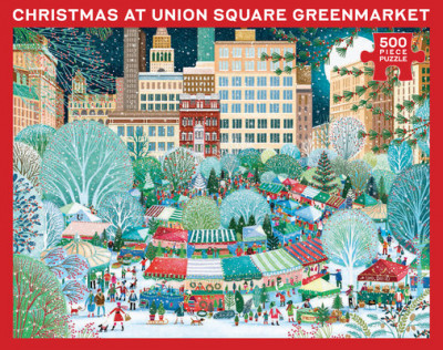 New York City Christmas at Union Square Greenmarket Jigsaw Puzzle foto