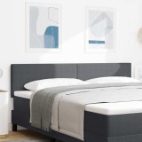 Tăblie pat cu LED model simplu, gri &icirc;nchis, 90 cm, raiat
