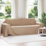 vidaXL Pături de aruncat 6 pcs Culoare Cămilă 350 x 270 cm Molton 42017142