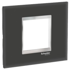 Rama Ornament 2M sticla Schneider Eazy Styl negru crom LMR7932038