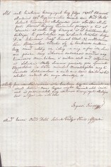 A3739N Act privitor la un &icirc;mprumut de florini renani, 1835, T&acirc;rgu Lăpuș, limba maghiară, h&acirc;rtie cu filigran Gottlieb