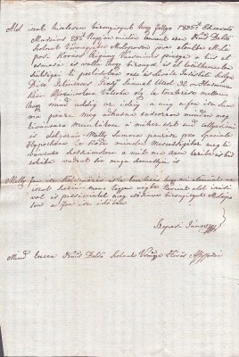 A3739N Act privitor la un &amp;icirc;mprumut de florini renani, 1835, T&amp;acirc;rgu Lăpuș, limba maghiară, h&amp;acirc;rtie cu filigran Gottlieb foto