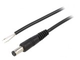 Cablu Electric 1x0,5mm&sup2; cu Mufă DC 5,5/1,7 Negru 1,5m