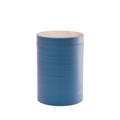 Cos gunoi plastic albastru bambus natur 19 x 27 cm, 5 L