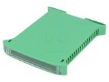 Carcasă pentru șină DIN, verde, 101x17.5x120mm