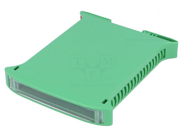 Carcasă pentru șină DIN, verde, 101x17.5x120mm