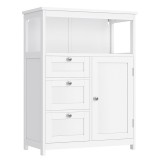 VASAGLE Dulap de baie cu 3 sertare si dulap, raft reglabil, MDF, 60x30x80 cm, alb Household NewTrend