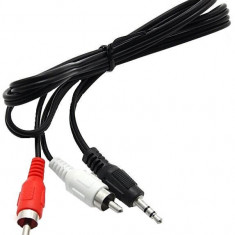 Cablu Audio 2x RCA – Jack 3.5 Stereo, 1.5 M Lungime - pentru Sistem Surround