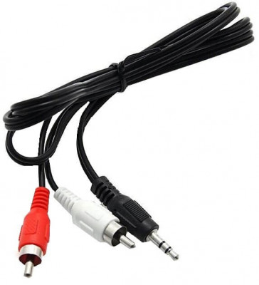 Cablu Audio 2x RCA &amp;ndash; Jack 3.5 Stereo, 1.5 M Lungime - pentru Sistem Surround foto