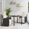 vidaXL Set de masă pentru grădină 3 pcs Negru Rattan poli 3380526