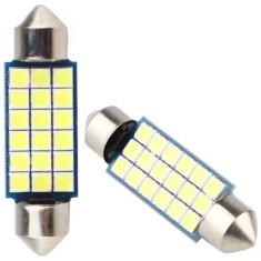 Set 2 Becuri auto LED, C5W Sofit, 18 LED SMD, Canbus fara eroare 41 mm, BZRSH