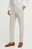 Joop! pantaloni din in Hank culoarea bej, cu fason chinos, 30042198 10017599