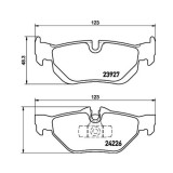 Set placute frana BMW Seria 1 (E81) 2004-2013, 3 (E90) 2004-2013, X1 (E84) 2009-2015, X3 (F25) 2010-2014, montare: punte spate, OE 2288891, SRLine