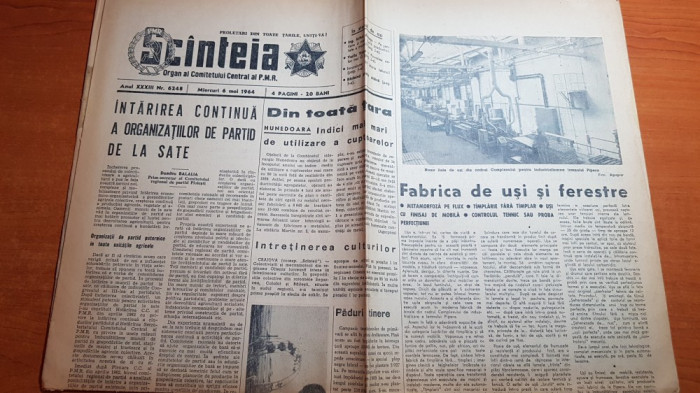 scanteia 6 mai 1964-articol onesti, foto constuctii noi in piatra neamt