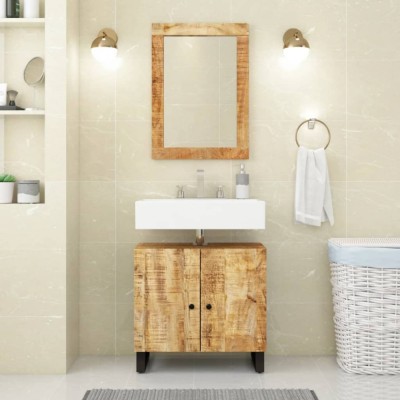 vidaXL Set mobilier de baie, 2 piese, lemn masiv de mango 3200633 foto
