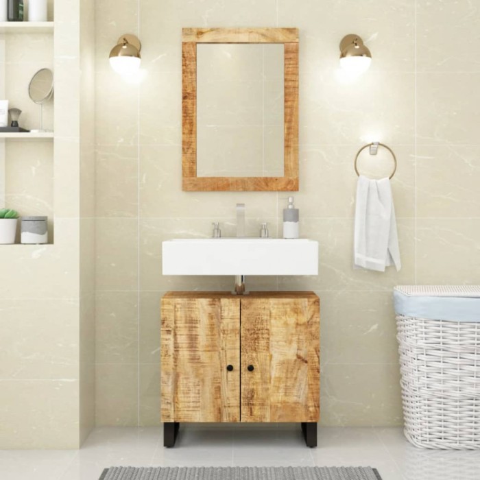 vidaXL Set mobilier de baie, 2 piese, lemn masiv de mango 3200633