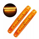 set 12 x Lampa de gabarit 12v-24v, portocaliu 9 smd