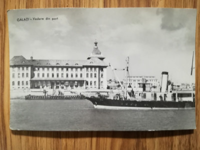 anii 60 Cartea Postala GALATI Vedere din Port RPR comunism / catre CS DINAMO foto