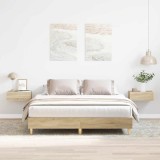 Gossi cadru de pat fara saltea stejar sonoma 140x200cm lemn prelucrat